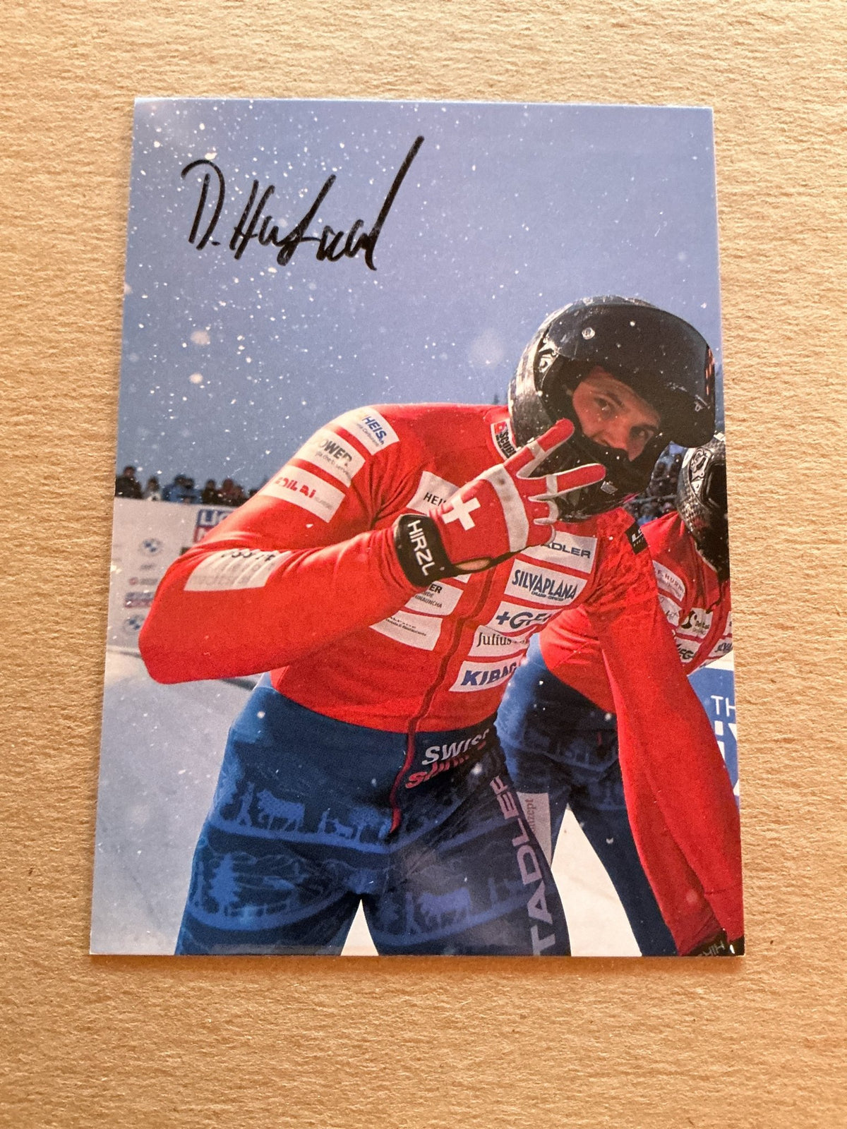 Dominik Hufschmid, Switzerland 🇨🇭Bobsleigh 2023/24 hand signed - Autographs-World