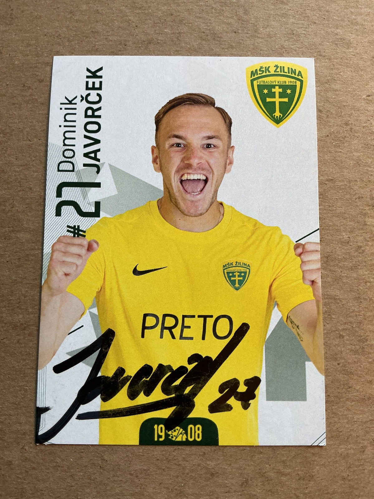 Dominik Javorček, Slovakia 🇸🇰 MŠK Žilina 2023/24 hand signed - Autographs-World
