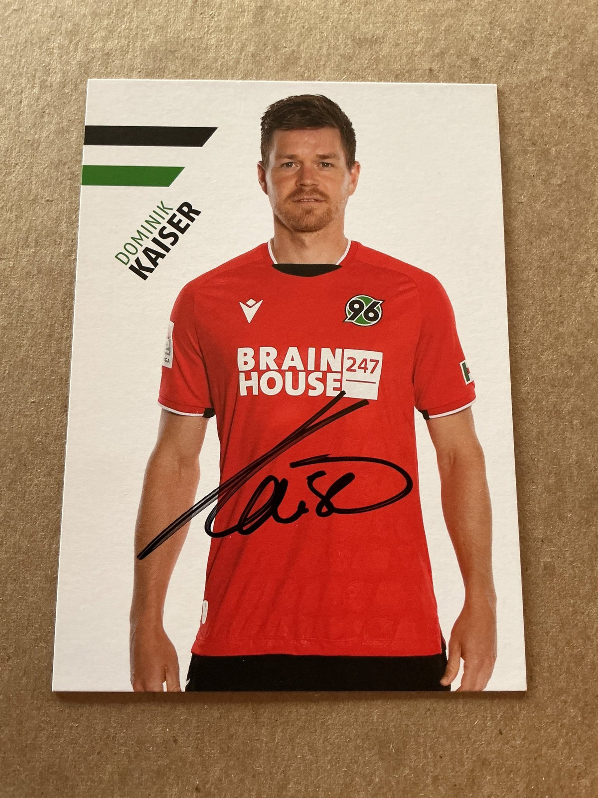 Dominik Kaiser, Germany 🇩🇪 Hannover 96 2021/22 hand signed - Autographs-World