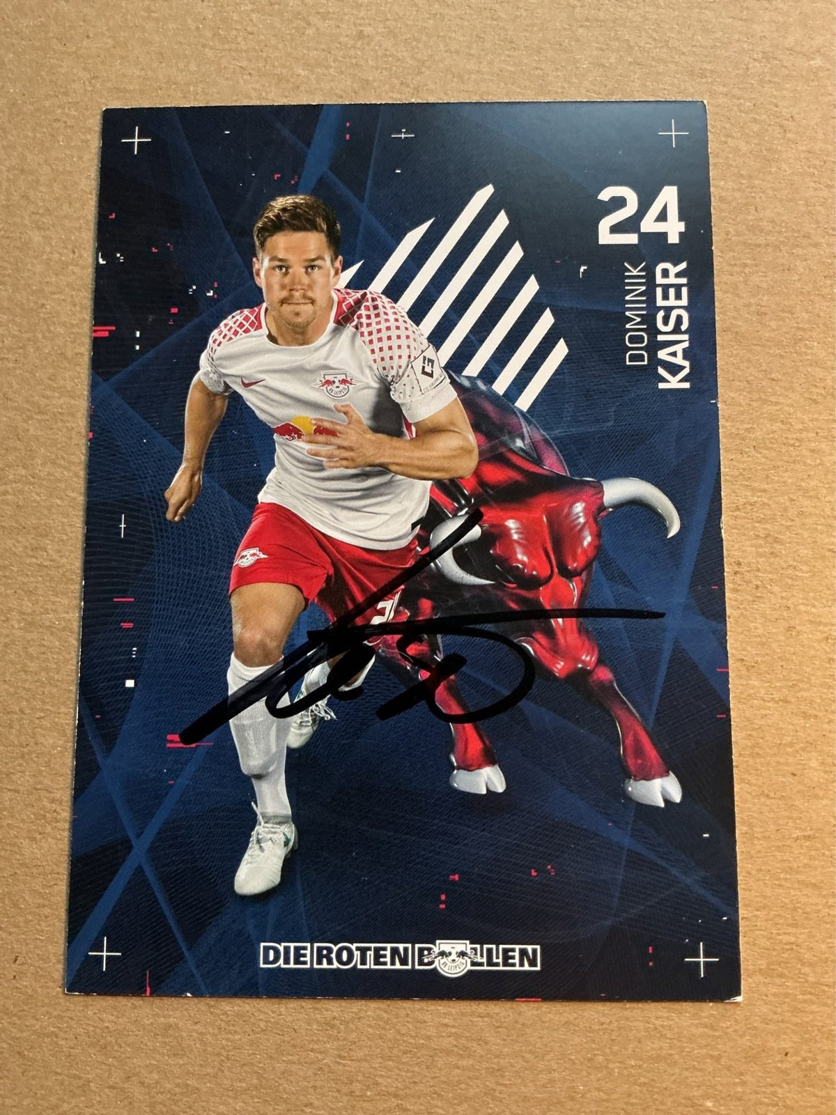 Dominik Kaiser, Germany 🇩🇪 RB Leipzig 2017/18 hand signed - Autographs-World