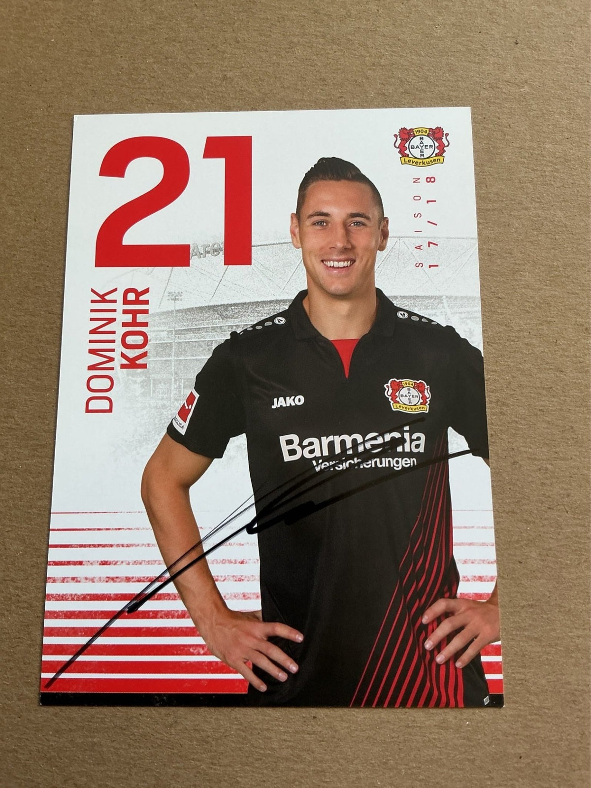 Dominik Kohr, Germany 🇩🇪 Bayer 04 Leverkusen 2017/18 hand signed - Autographs-World