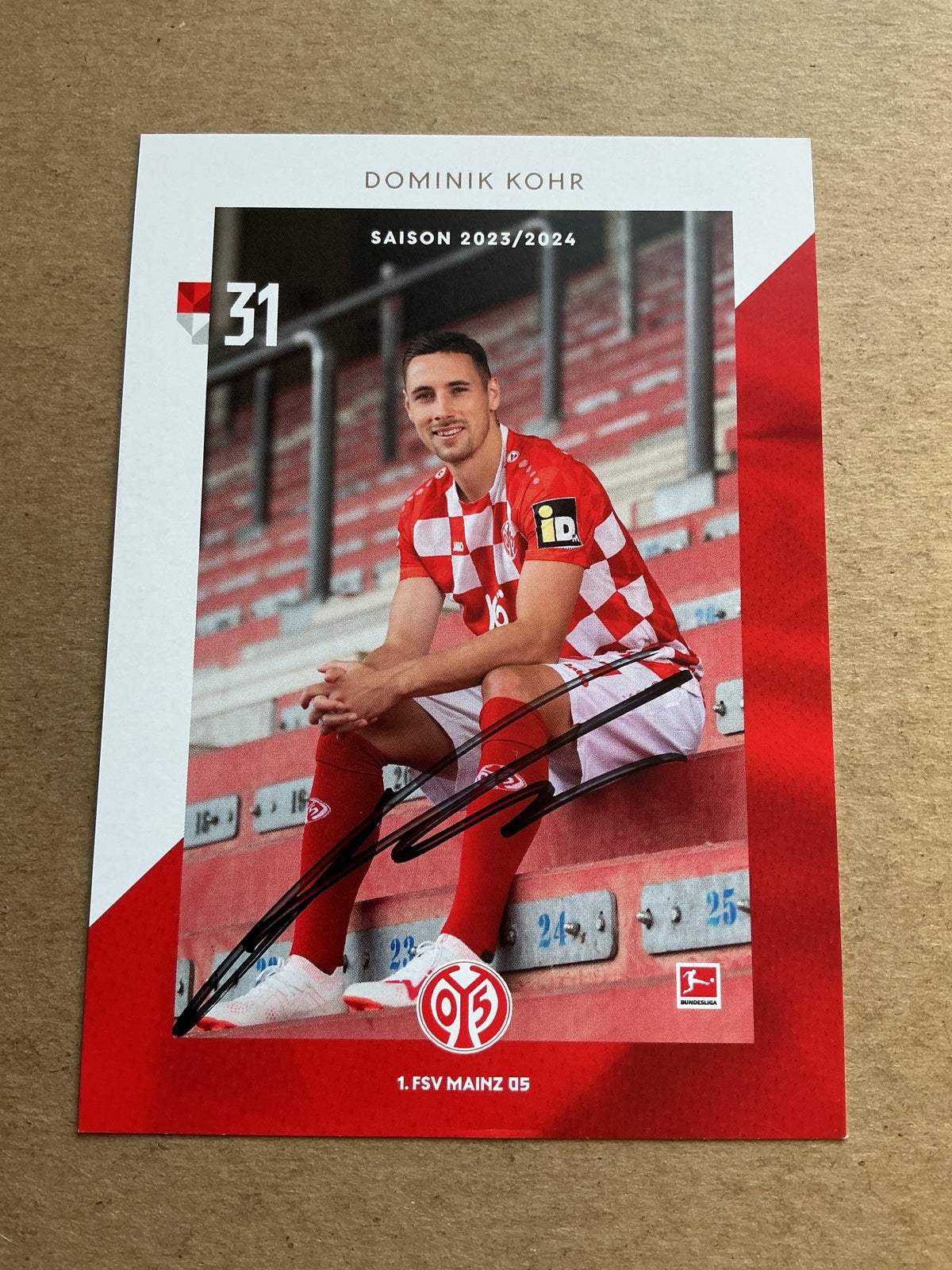 Dominik Kohr, Germany 🇩🇪 FSV Mainz 05 2023/24 hand signed - Autographs-World