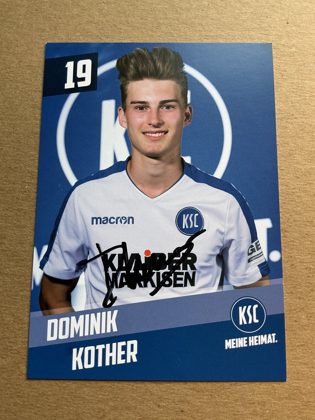 Dominik Kother, Germany 🇩🇪 Karlsruher SC 2019/20 hand signed - Autographs-World