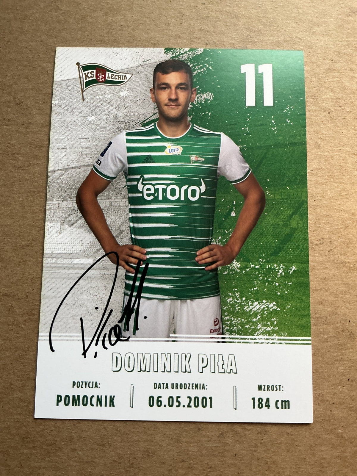 Dominik Piła, Poland 🇵🇱 Lechia Gdansk 2022/23 hand signed - Autographs-World