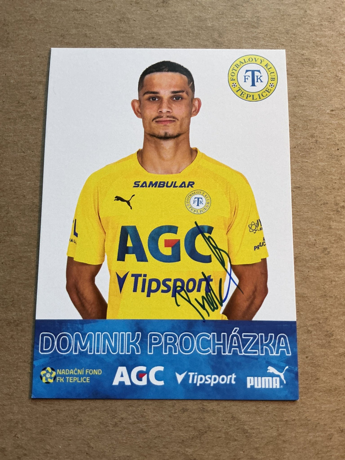 Dominik Procházka, Czech Republic 🇨🇿 FK Teplice 2022/23 hand signed - Autographs-World