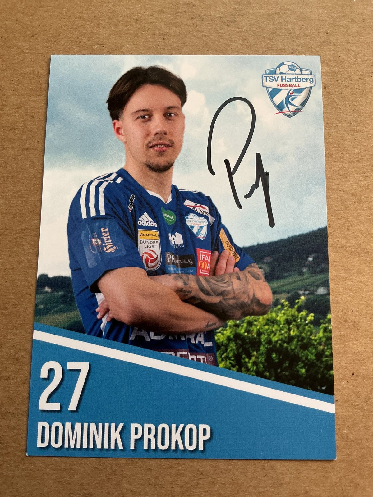Dominik Prokop, Austria 🇦🇹 TSV Hartberg 2022/23 hand signed - Autographs-World