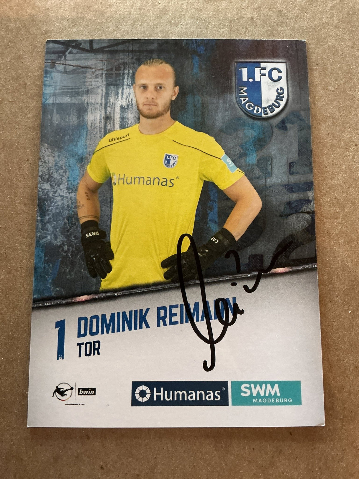 Dominik Reimann, Germany 🇩🇪 1.FC Magdeburg 2021/22 hand signed - Autographs-World