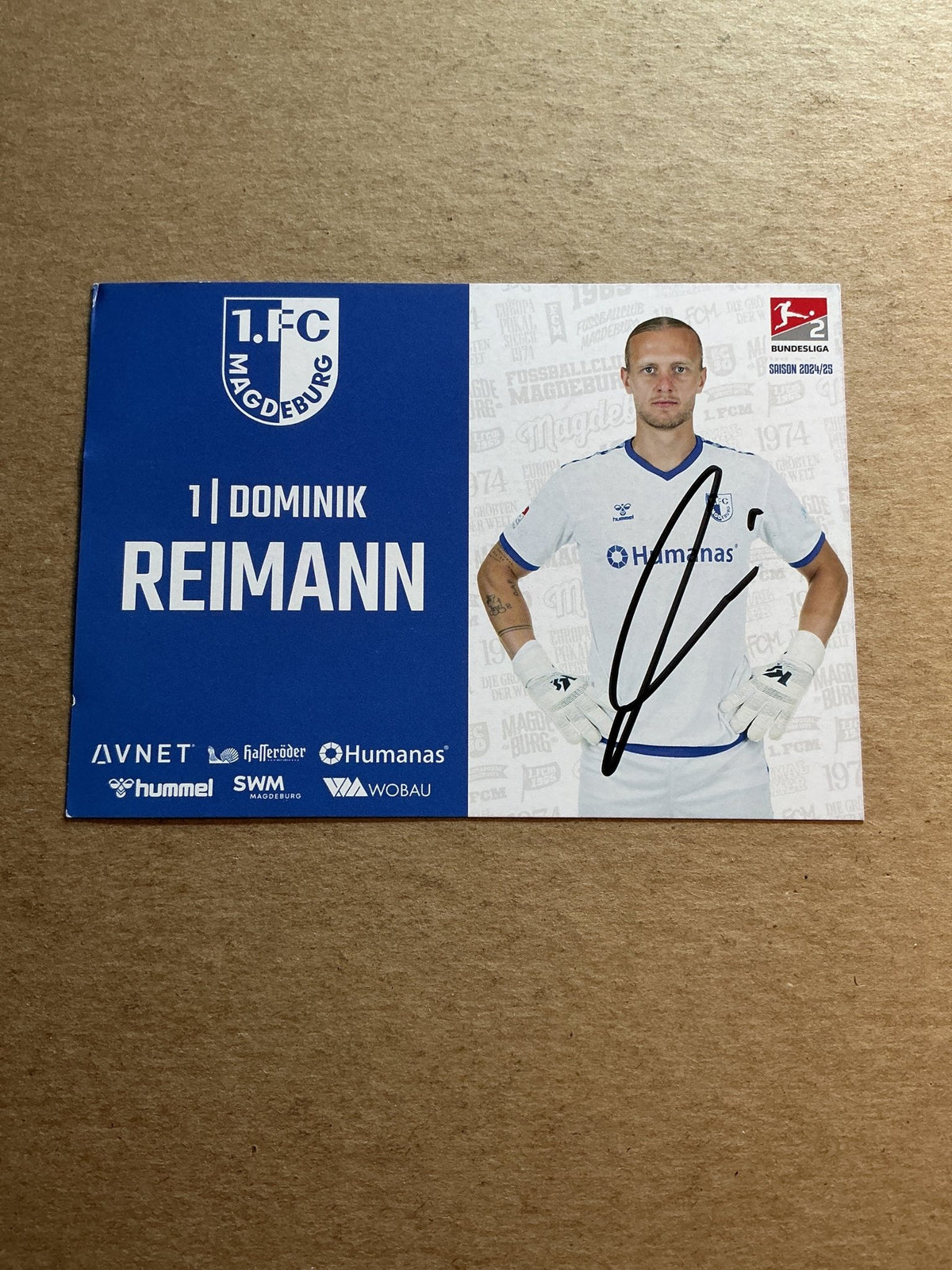 Dominik Reimann, Germany 🇩🇪 1.FC Magdeburg 2024/25 hand signed - Autographs-World