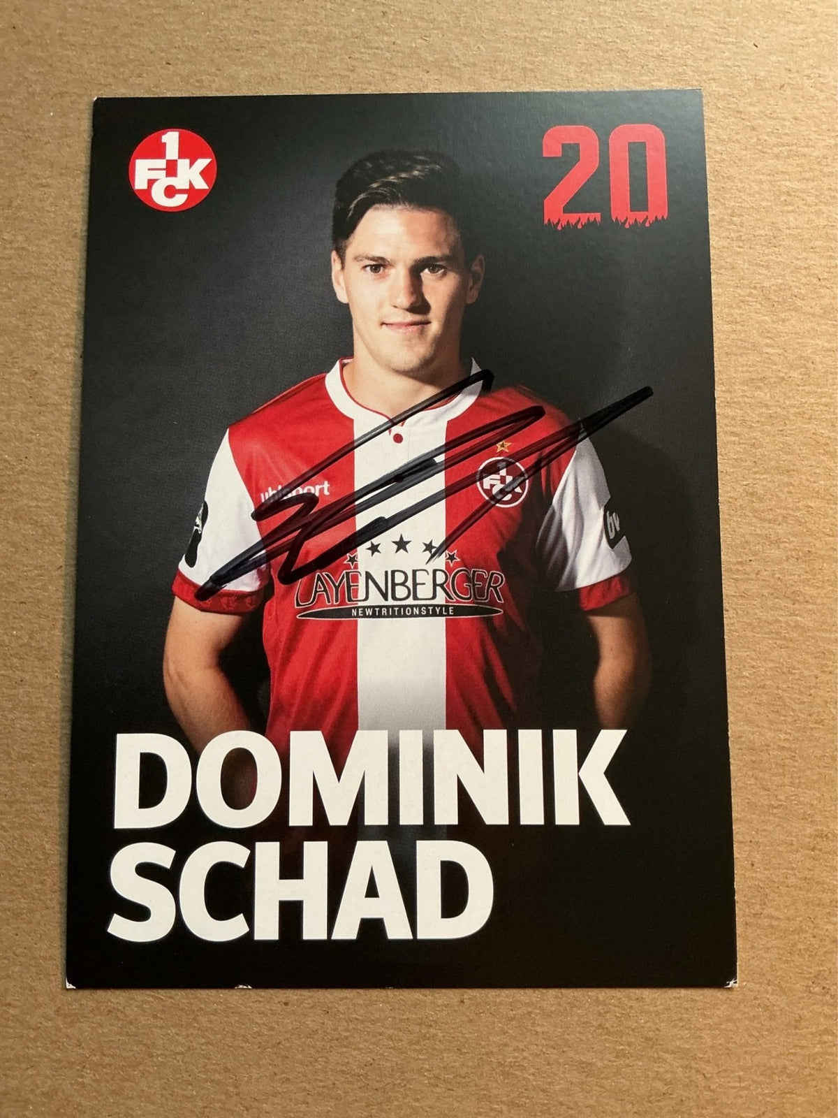 Dominik Schad, Germany 🇩🇪 1.FC Kaiserslautern 2018/19 hand signed - Autographs-World