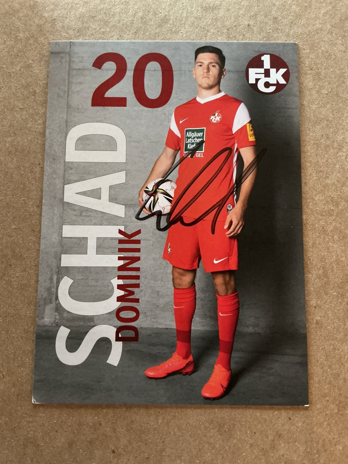 Dominik Schad, Germany 🇩🇪 1.FC Kaiserslautern 2021/22 hand signed - Autographs-World