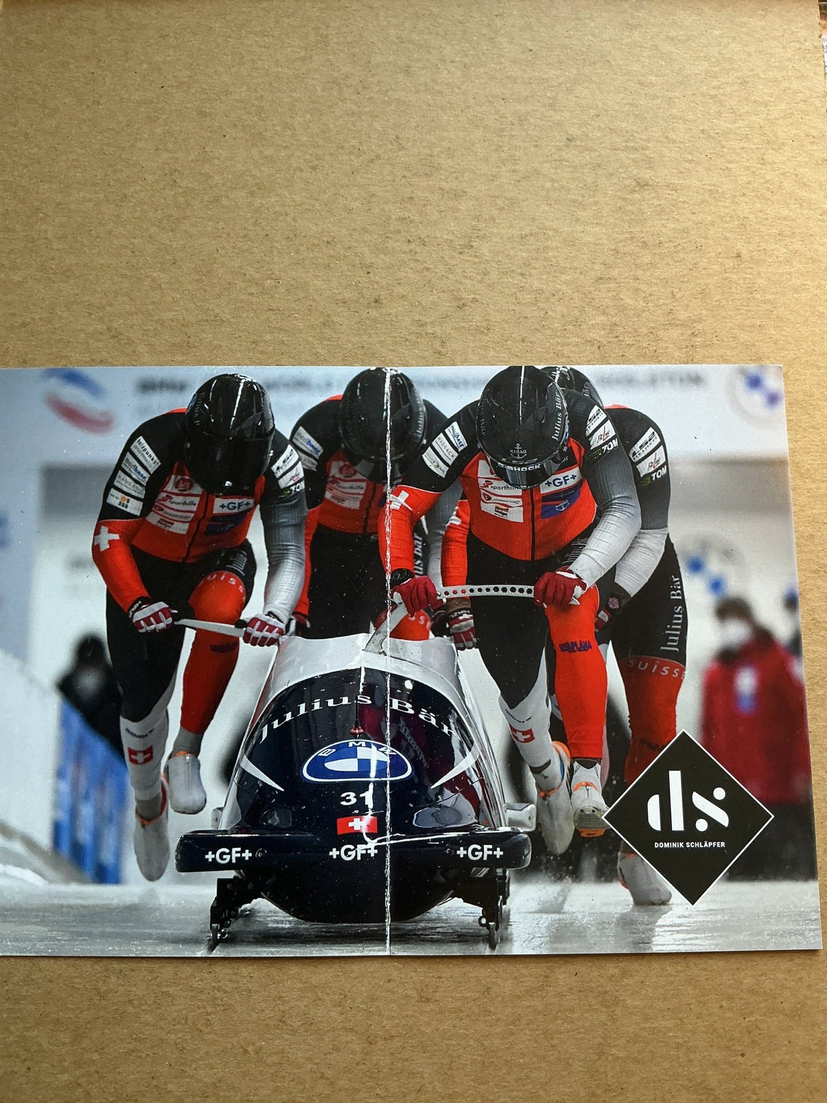 Dominik Schläpfer, Switzerland 🇨🇭Bobsleigh Winter 2022/23 hand signed - Autographs-World