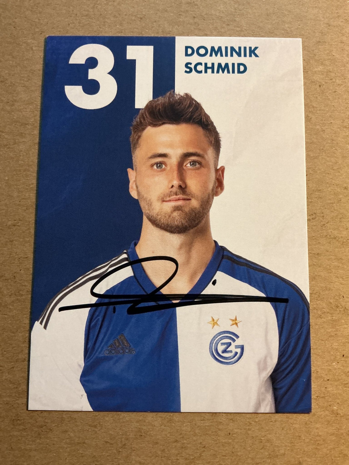 Dominik Schmid, Switzerland 🇨🇭 Grasshopper Zürich 2022/23 hand signed - Autographs-World