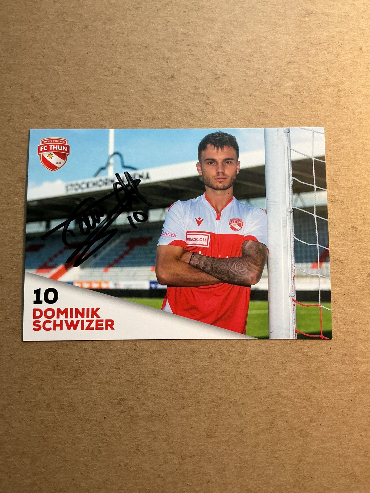 Dominik Schwizer, Switzerland 🇨🇭 FC Thun 2020/21 hand signed - Autographs-World