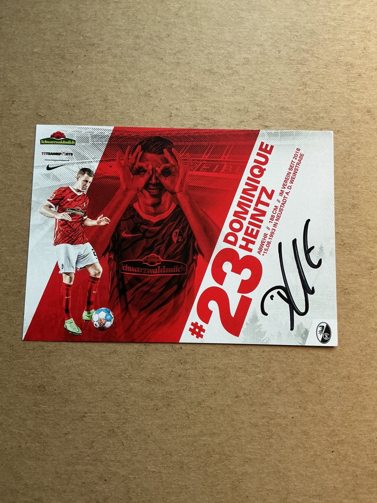 Dominique Heintz, Germany 🇩🇪 SC Freiburg 2021/22 hand signed - Autographs-World