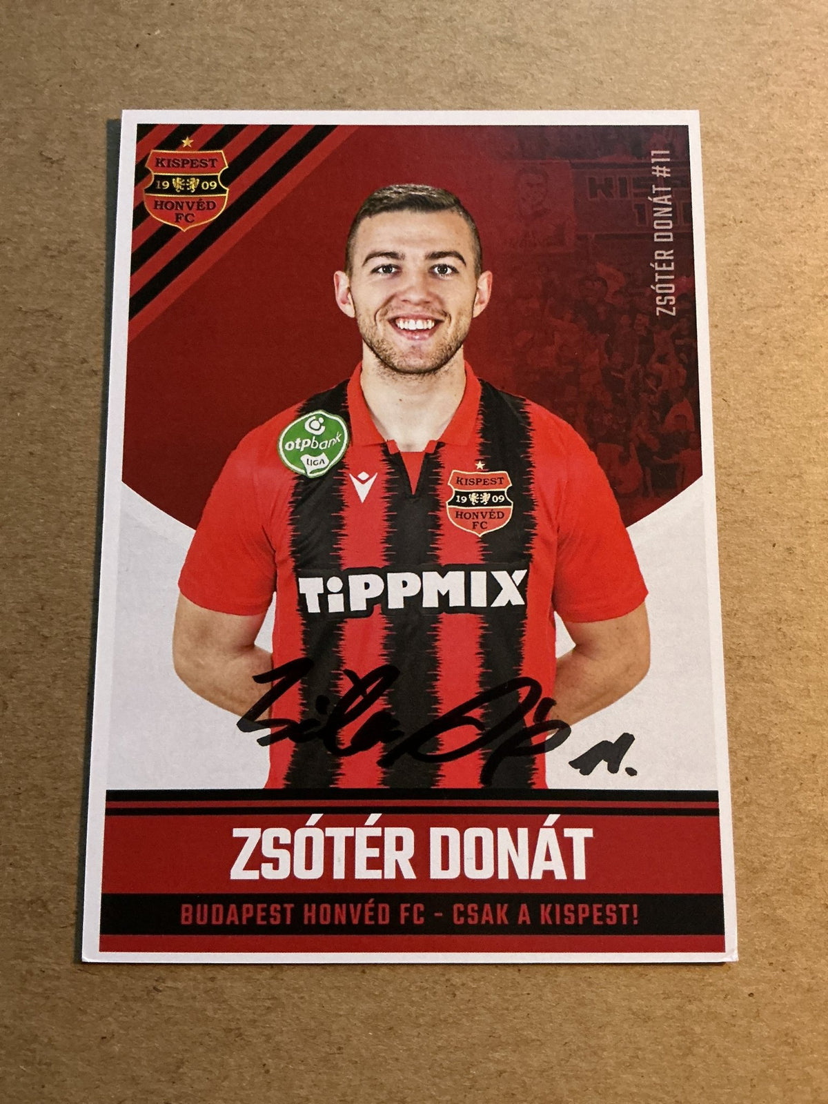 Donát Zsótér, Hungary 🇭🇺 Budapest Honvéd FC 2021/22 hand signed - Autographs-World