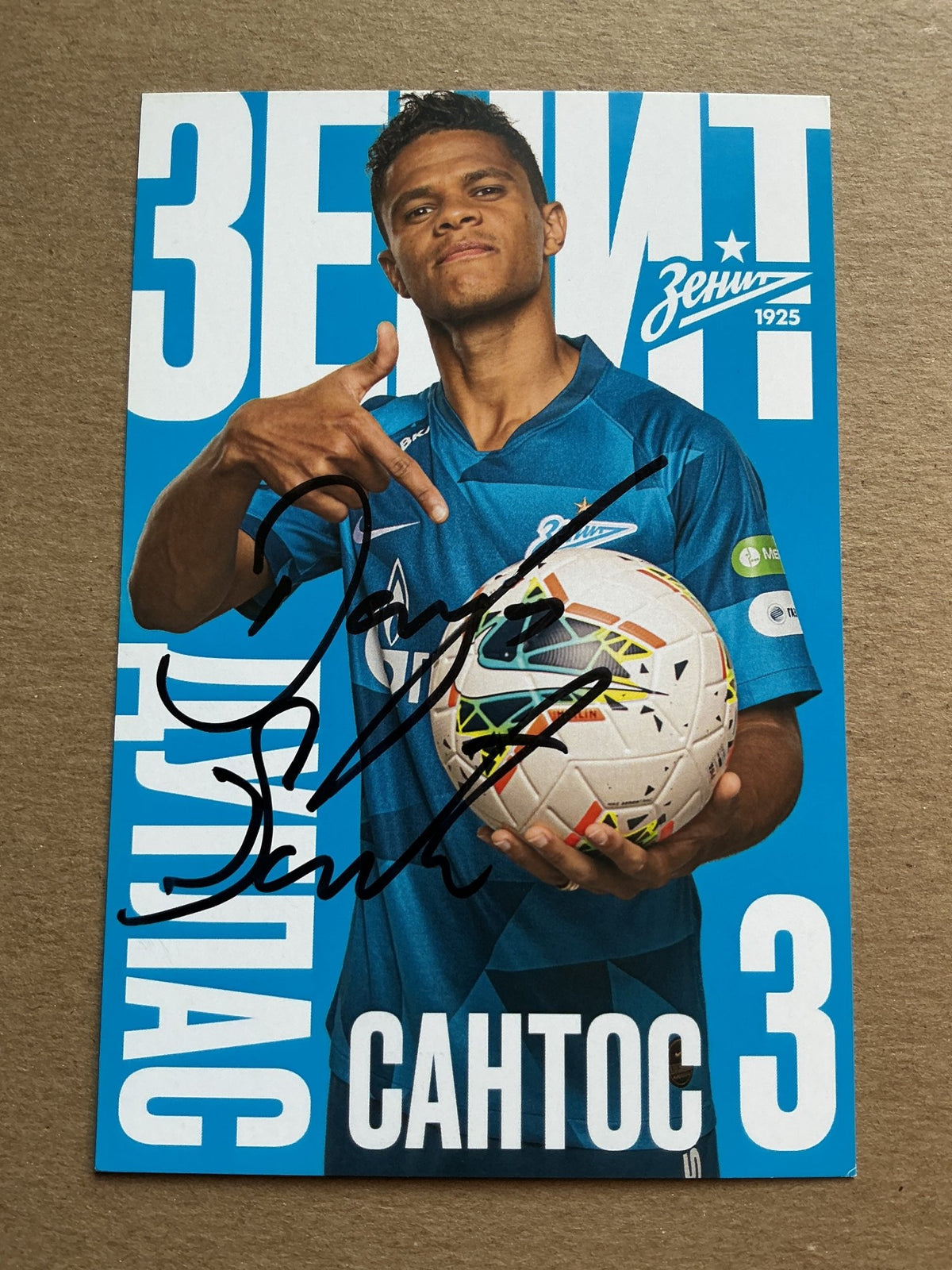 Douglas Santos, Brazil 🇧🇷 FC Zenit Saint Petersburg 2019/20 hand signed - Autographs-World