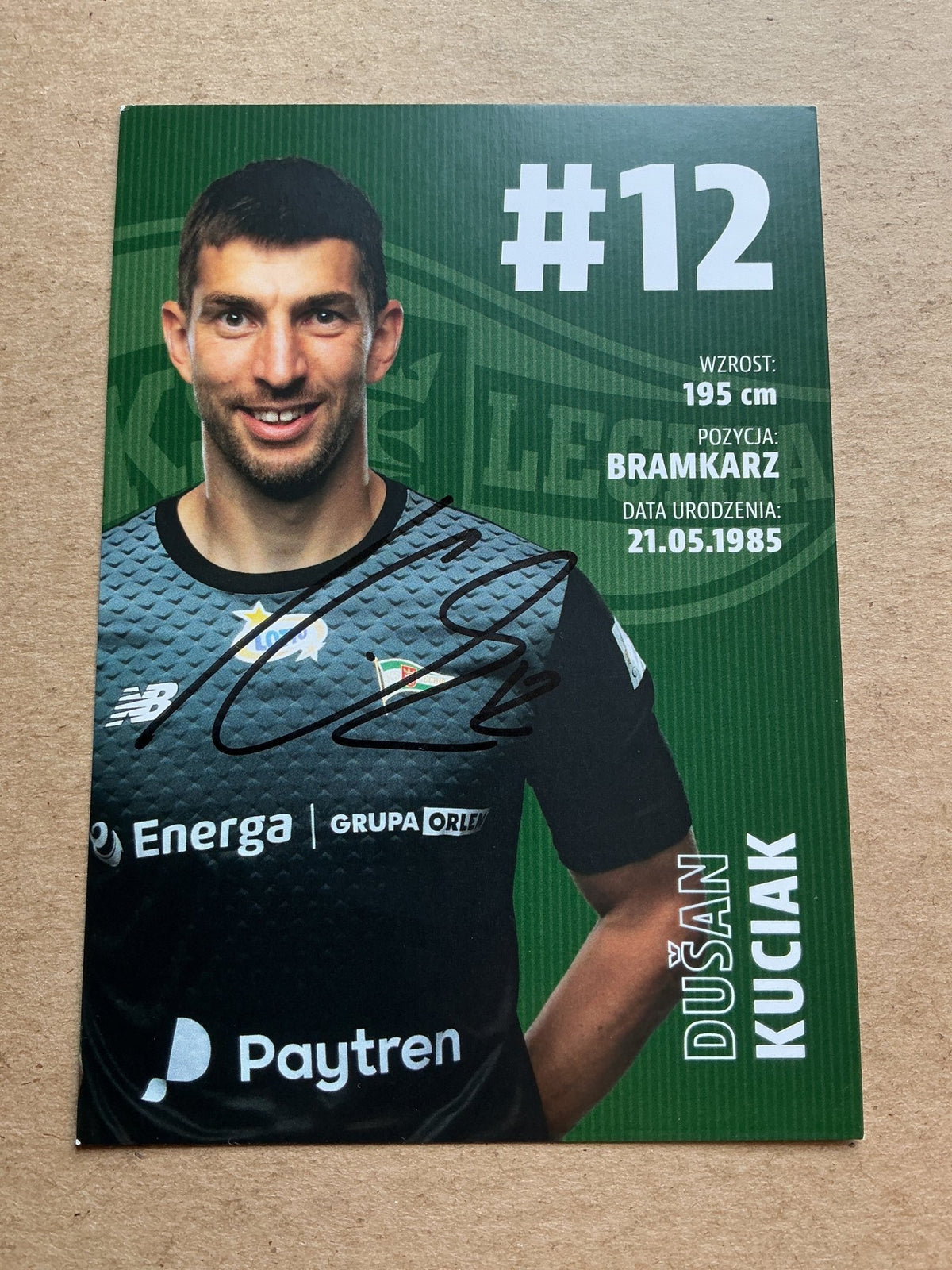 Dušan Kuciak, Slovakia 🇸🇰 Lechia Gdansk 2020/21 hand signed - Autographs-World