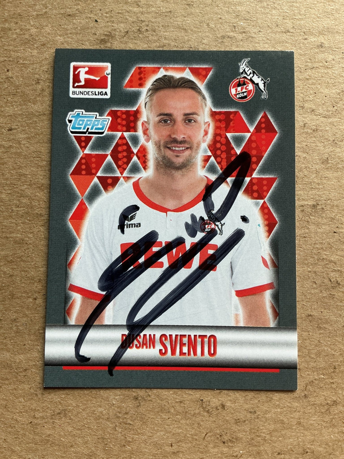 Dusan Svento, Slovakia 🇸🇰 1.FC Köln 2015/16 Topps hand signed - Autographs-World
