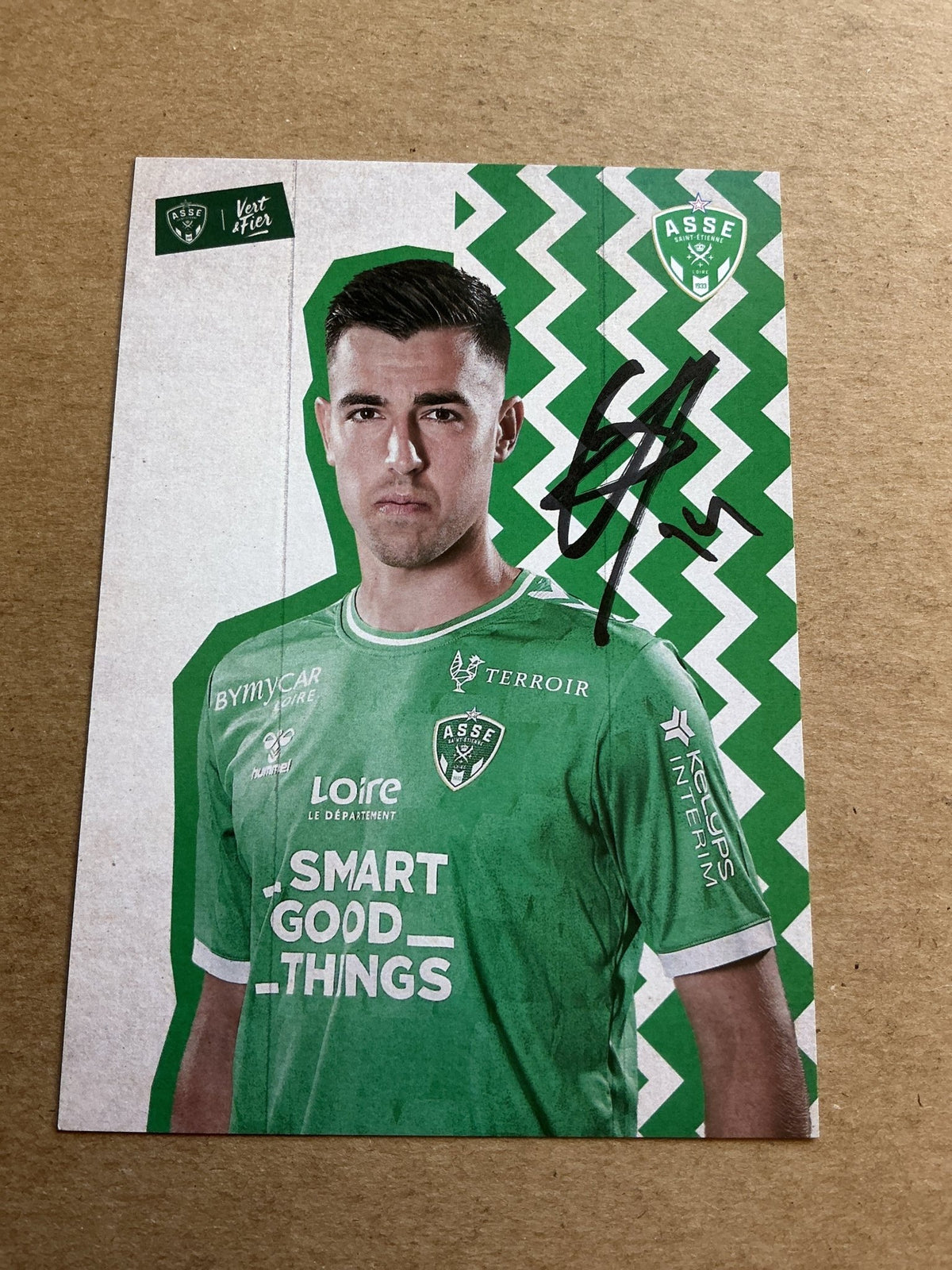 Dylan Chambost, France 🇫🇷 AS Saint-Etienne 2023/24 hand signed - Autographs-World