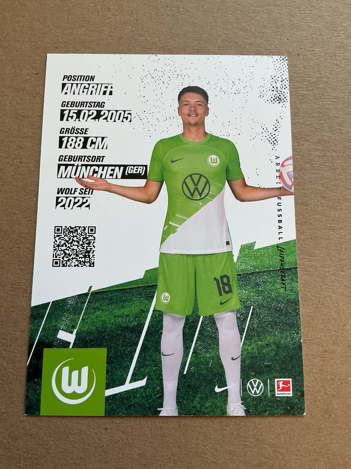 Dzenan Pejcinovic, Germany 🇩🇪 VfL Wolfsburg 2023/24 hand signed - Autographs-World