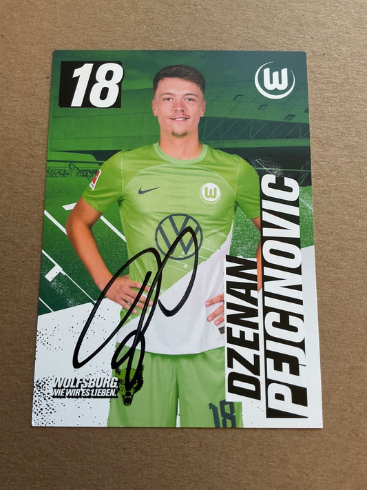 Dzenan Pejcinovic, Germany 🇩🇪 VfL Wolfsburg 2023/24 hand signed - Autographs-World