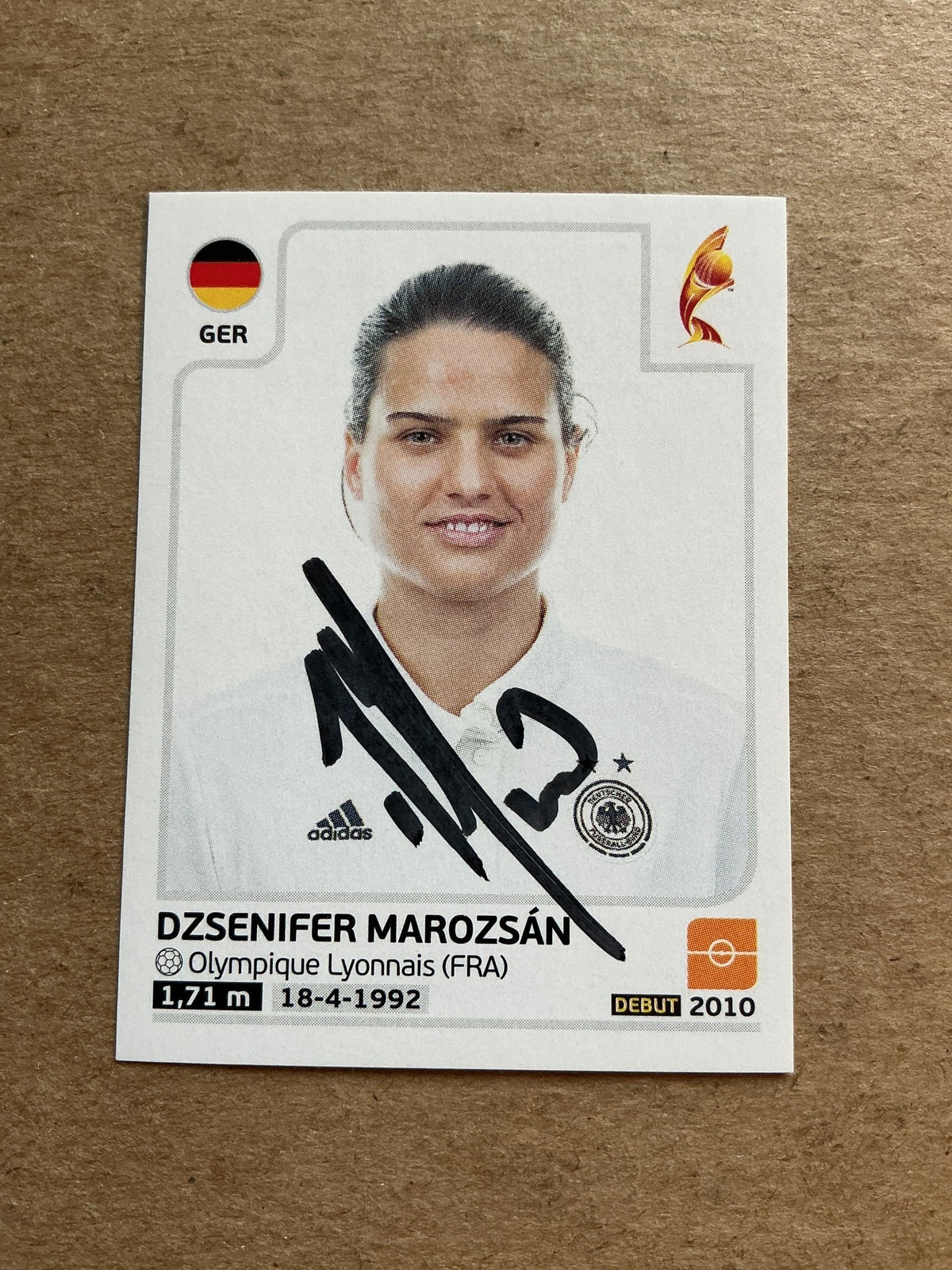Dzsenifer Maroszan, Germany 🇩🇪 FIFA Women’s Euro Cup 2017 Panini hand signed - Autographs-World