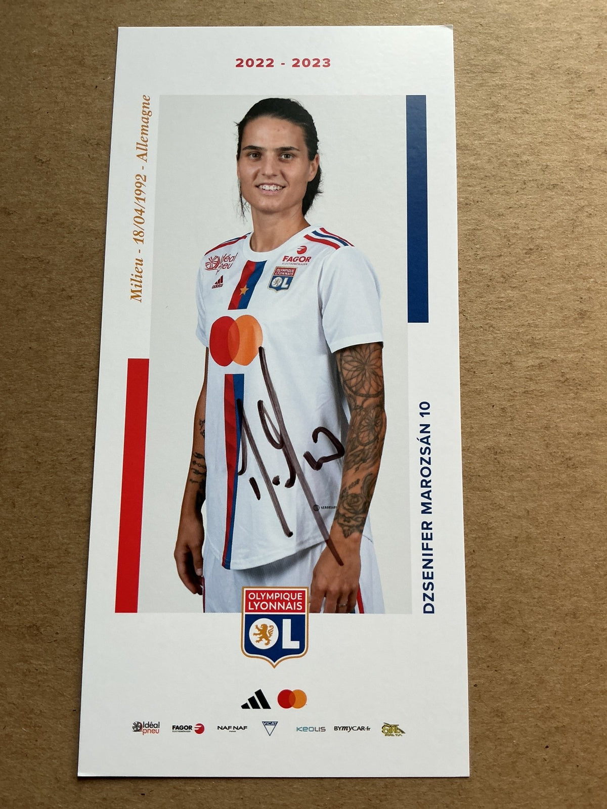 Dzsenifer Marozsán, Germany 🇩🇪 Olympique Lyon 2022/23 hand signed - Autographs-World