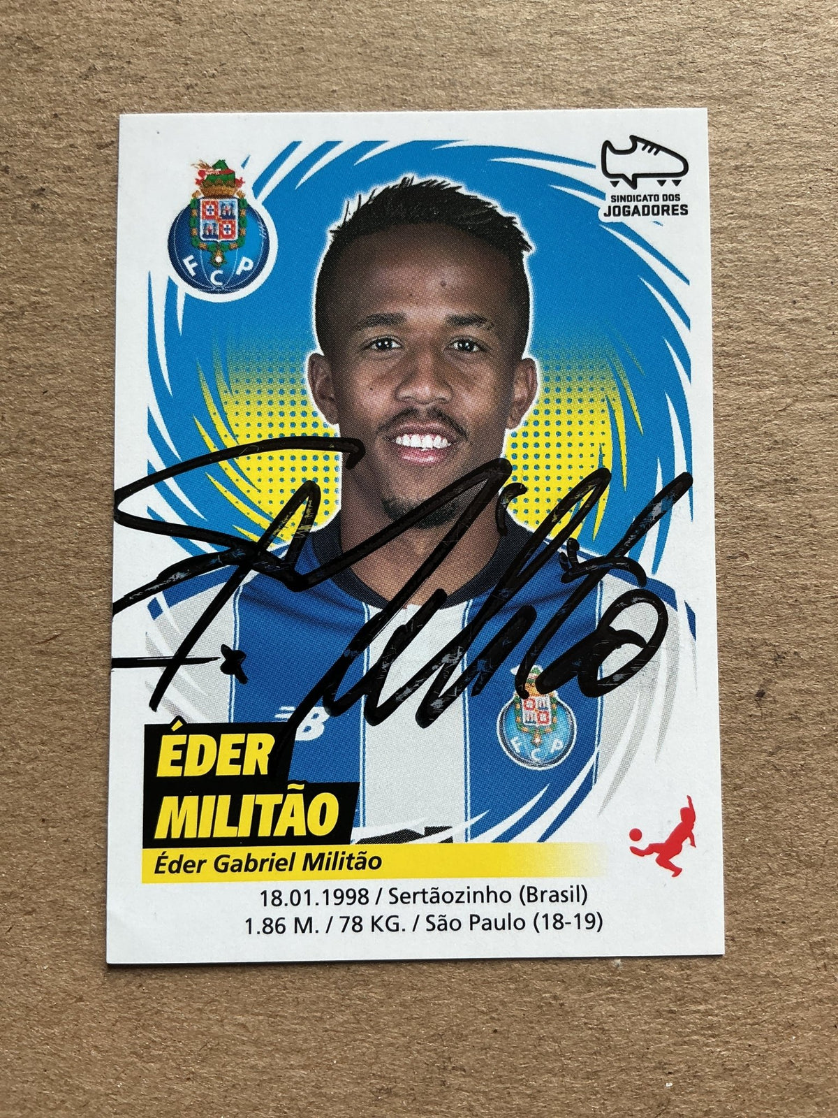 Éder Militão, Brazil 🇧🇷 FC Porto 2018/19 Panini hand signed - Autographs-World