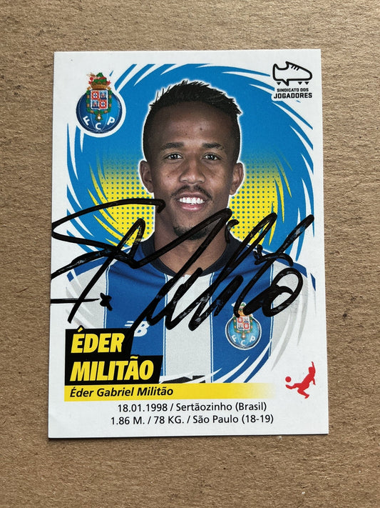 Éder Militão, Brazil 🇧🇷 FC Porto 2018/19 Panini hand signed - Autographs-World