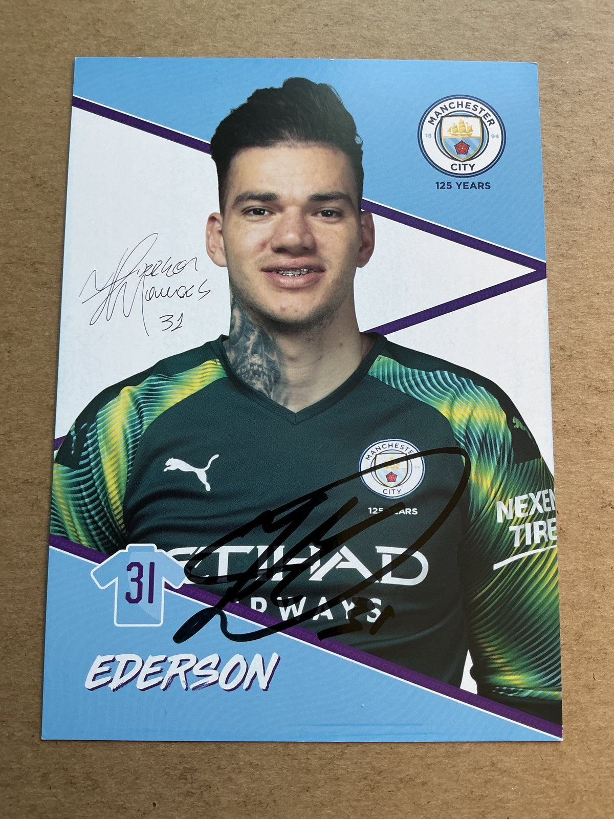 Ederson, Brazil 🇧🇷 Manchester City 2019/20 hand signed - Autographs-World