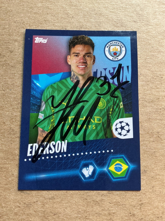 Ederson, Brazil 🇧🇷 Manchester City 2023/24 Topps hand signed - Autographs-World