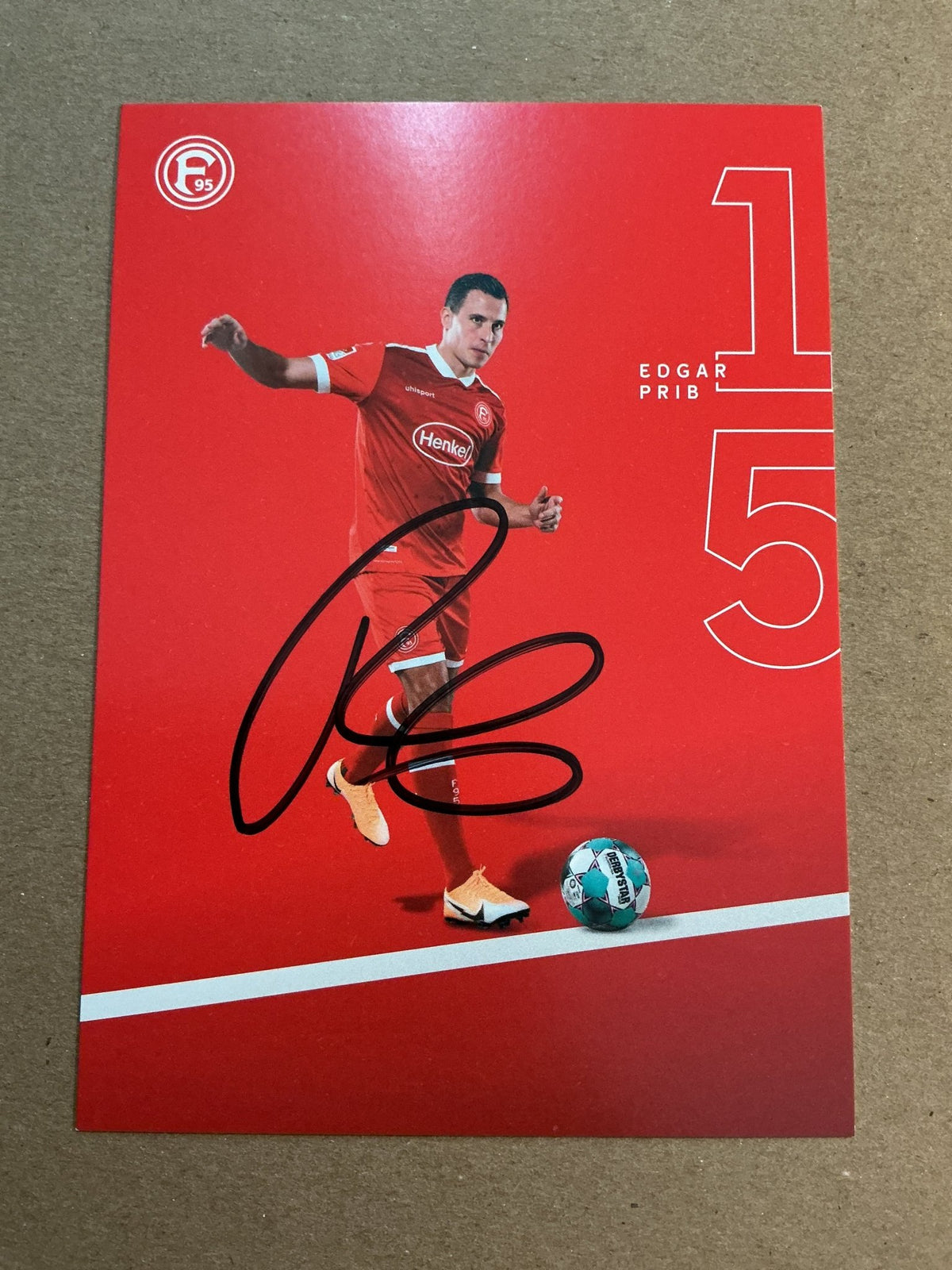 Edgar Prib, Germany 🇩🇪 Fortuna Düsseldorf 2020/21 hand signed - Autographs-World