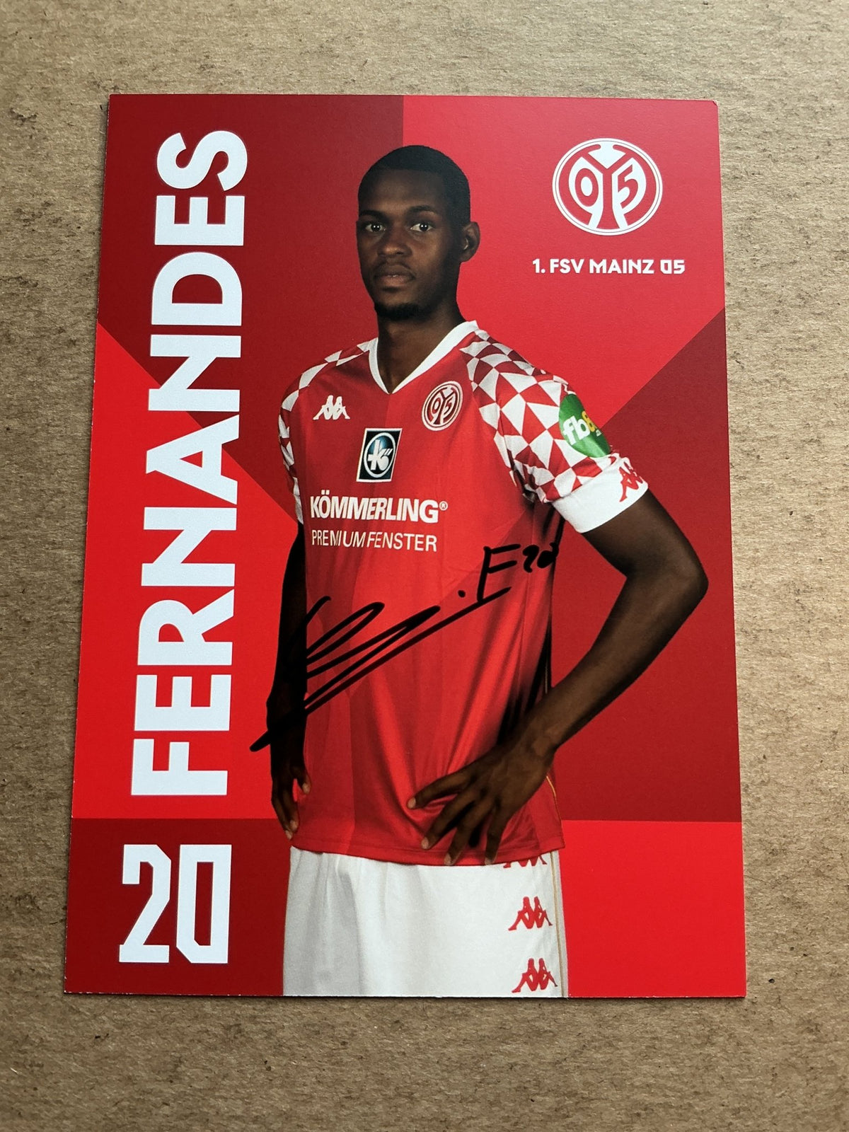 Edmilson Fernandes, Switzerland 🇨🇭 FSV Mainz 05 2020/21 hand signed - Autographs-World