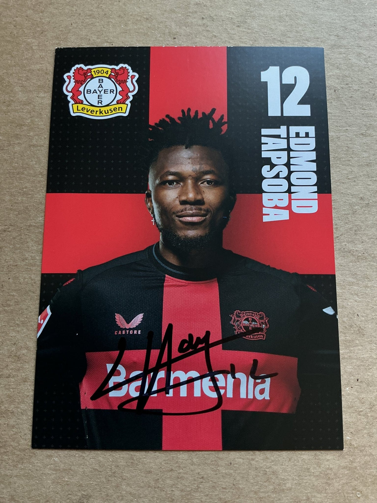 Edmond Tapsoba, Burkina Faso 🇧🇫 Bayer 04 Leverkusen 2023/24 hand signed - Autographs-World