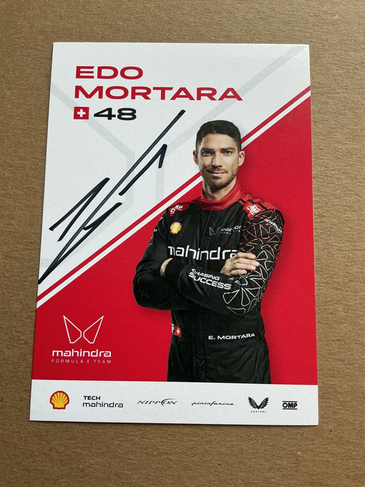 Edo Mortara, Switzerland 🇨🇭 Racing Sports 2025 hand signed - Autographs-World