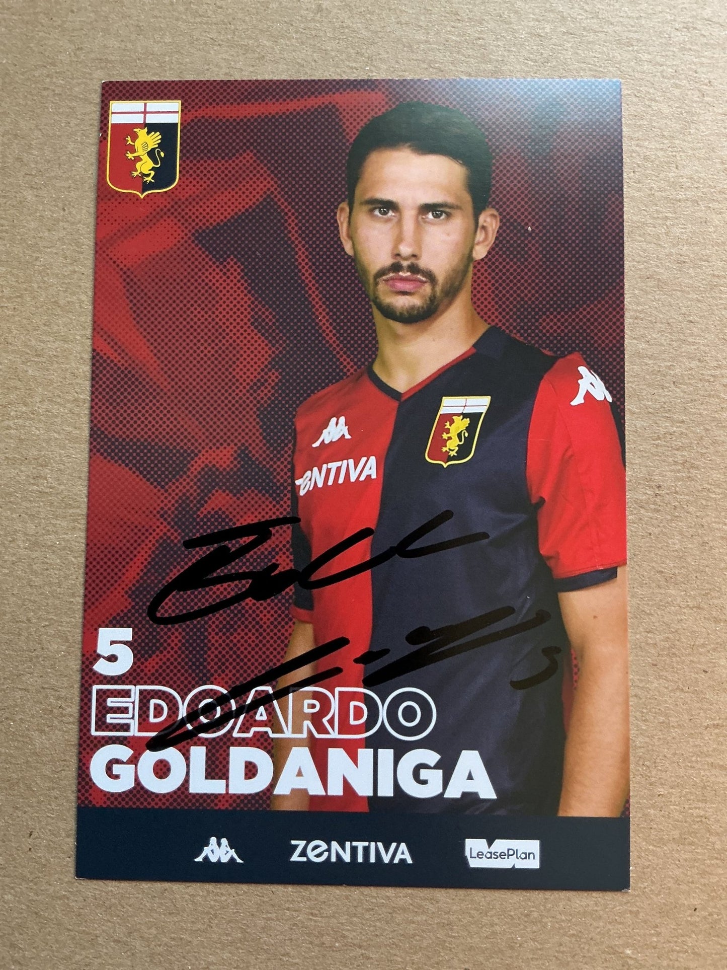 Edoardo Goldaniga, Italy 🇮🇹 Genoa CFC 2019/20 hand signed - Autographs-World