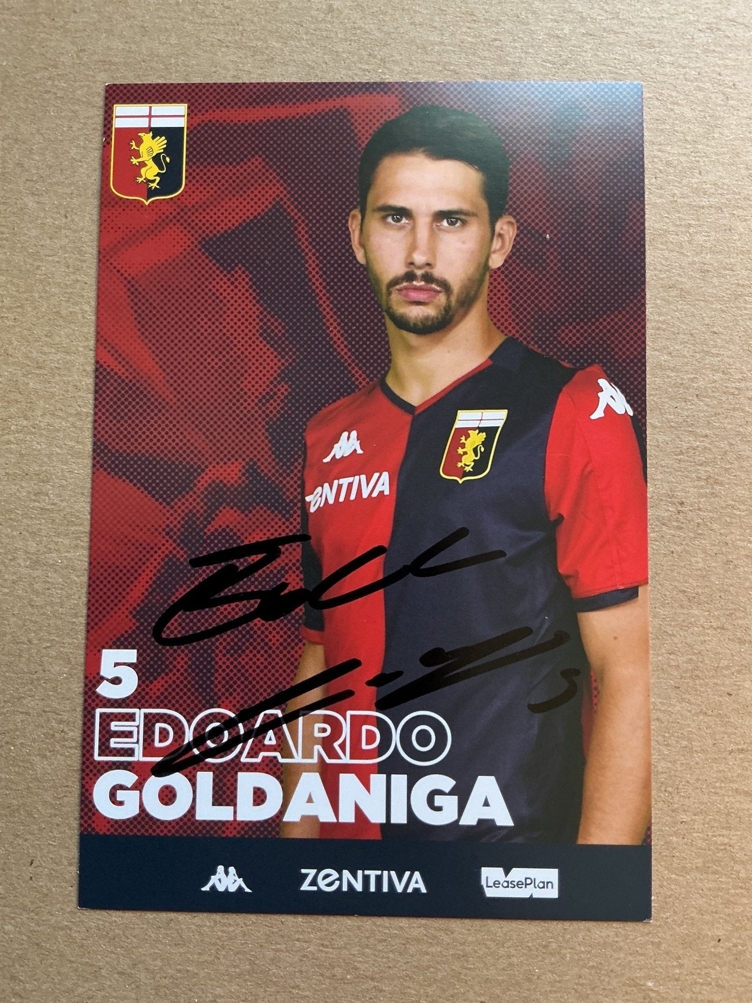 Edoardo Goldaniga, Italy 🇮🇹 Genoa CFC 2019/20 hand signed - Autographs-World