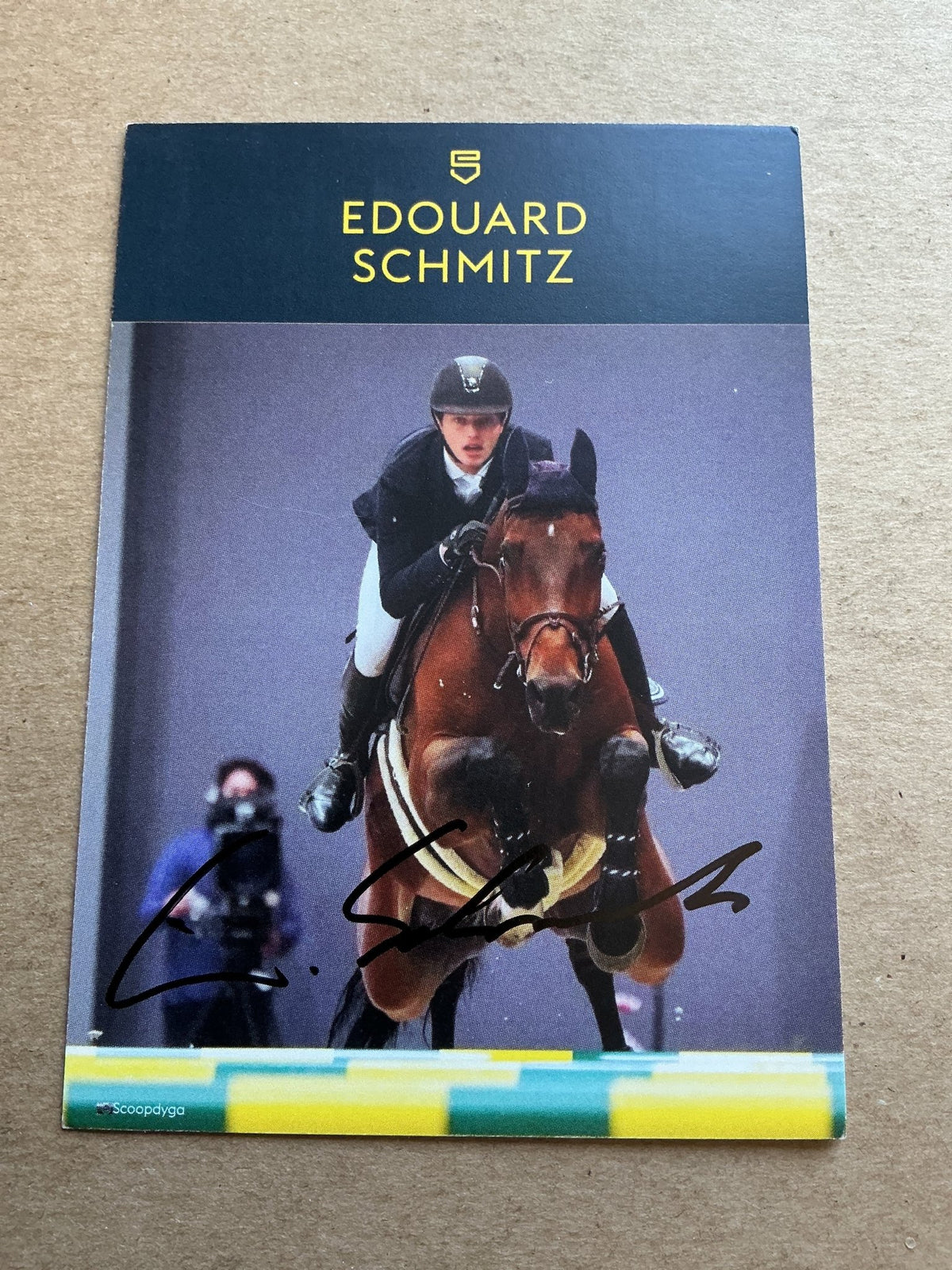 Edouard Schmitz, Switzerland 🇨🇭 Equestrian Summer Olympics 2024 hand signed - Autographs-World