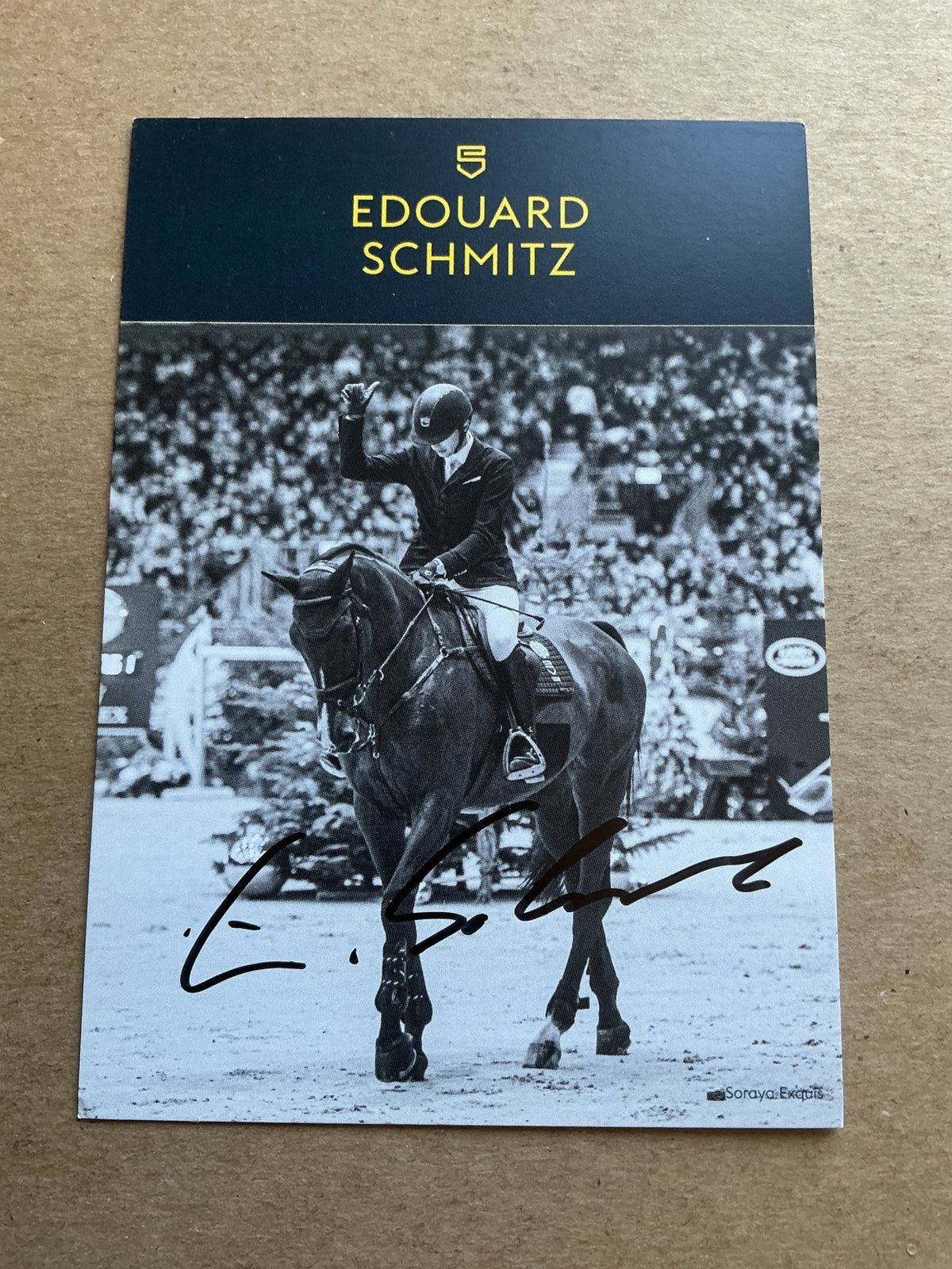 Edouard Schmitz, Switzerland 🇨🇭 Equestrian Summer Olympics 2024 hand signed - Autographs-World