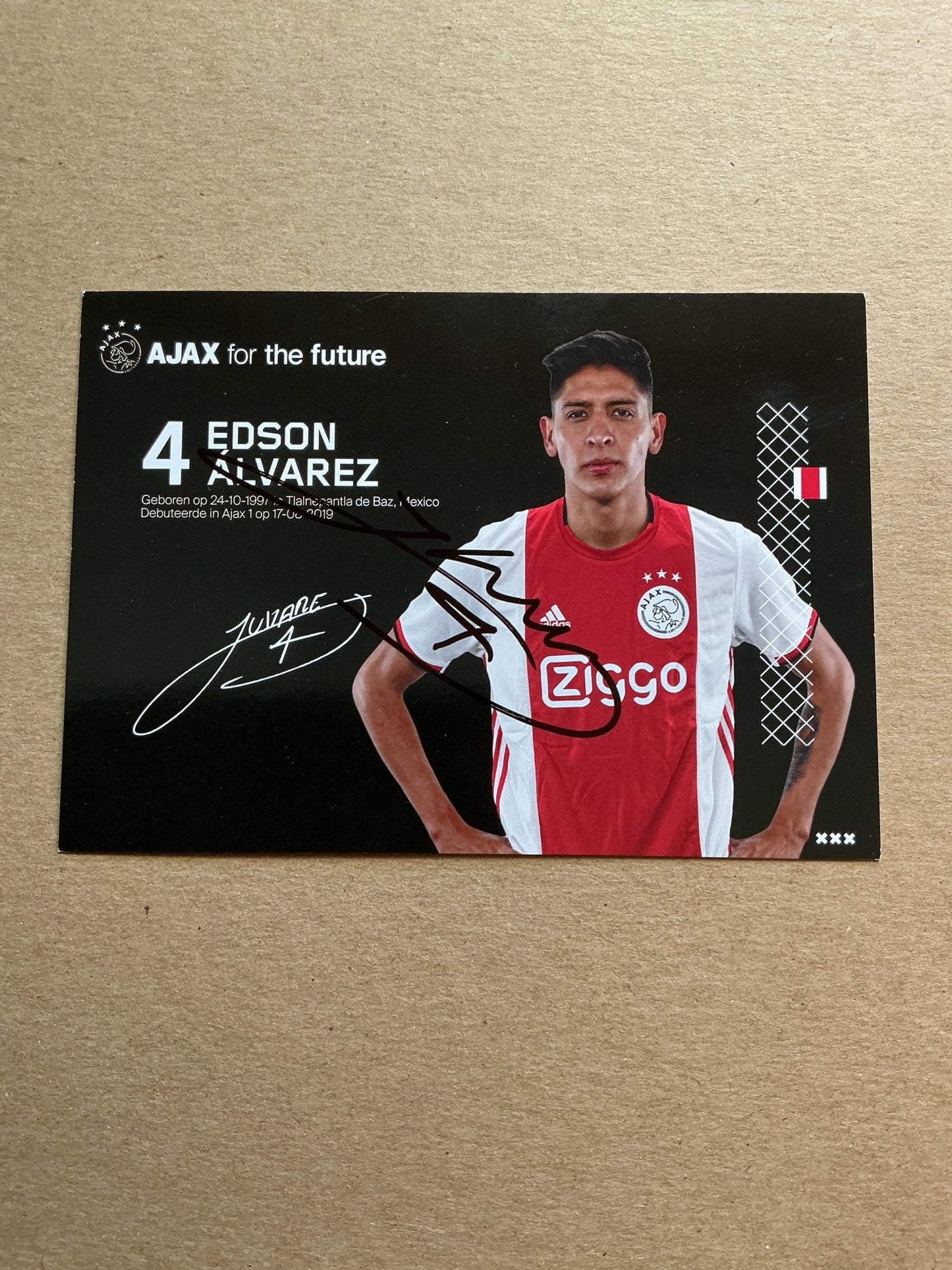 Édson Alvarez, Mexico 🇲🇽 Ajax Amsterdam 2019/20 hand signed - Autographs-World