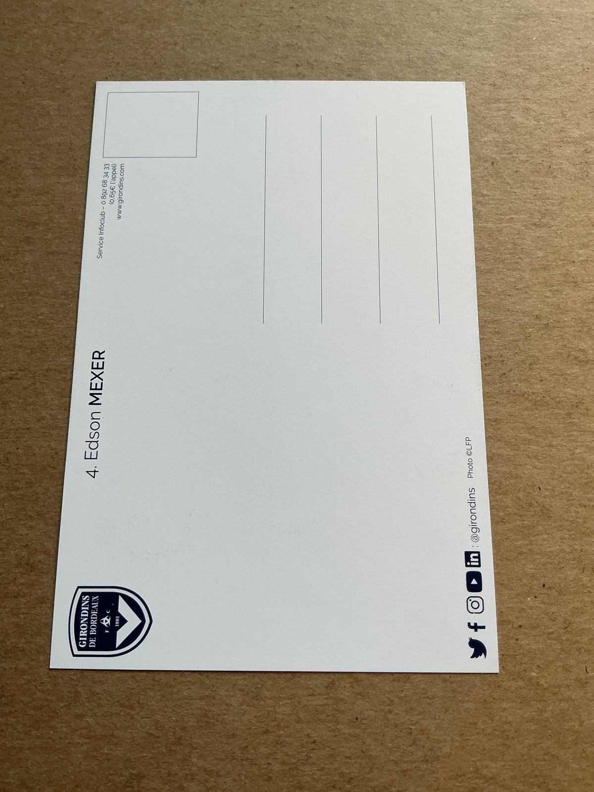 Edson Mexer, Mozambique 🇲🇿 Girondins Bordeaux 2021/22 hand signed - Autographs-World