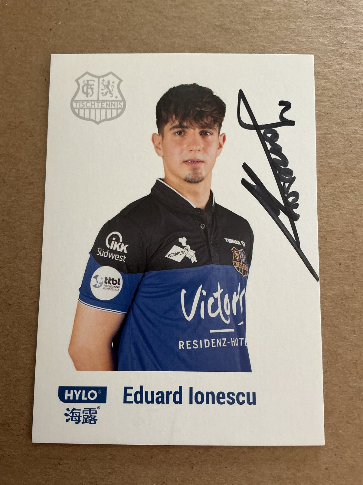 Eduard Ionescu, Romania 🇷🇴 Table Tennis Summer Olympics 2024 hand signed - Autographs-World