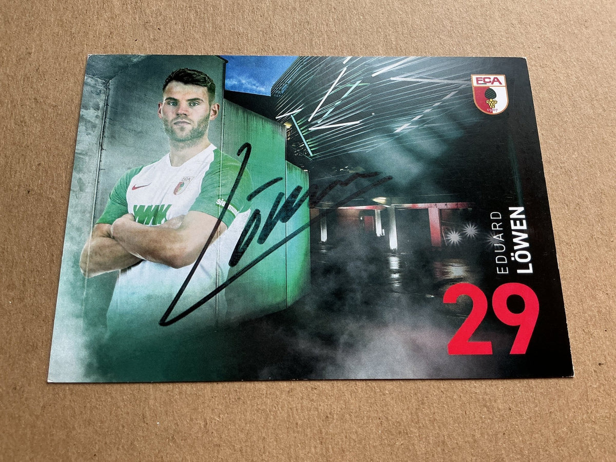 Eduard Löwen, Germany 🇩🇪 FC Augsburg 2019/20 hand signed - Autographs-World