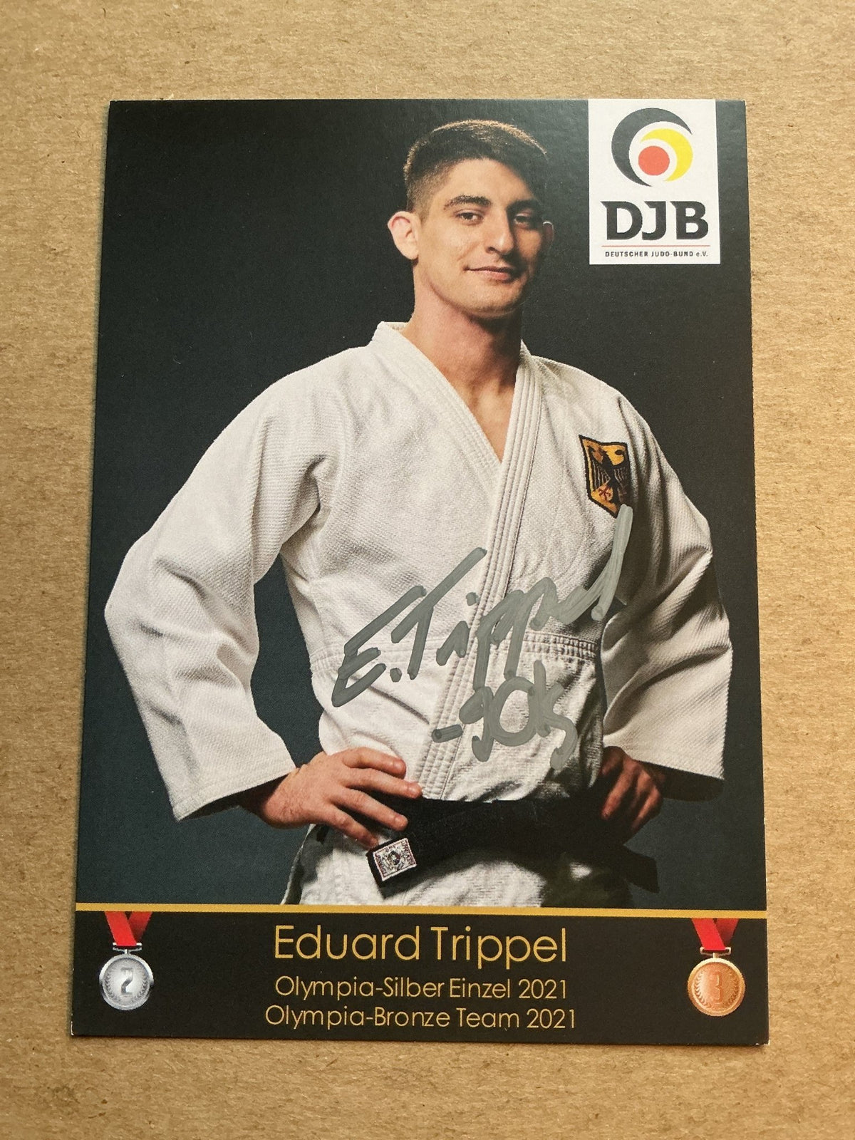 Eduard Trippel, Germany 🇩🇪 Judo Summer Olympics 2024 hand signed - Autographs-World