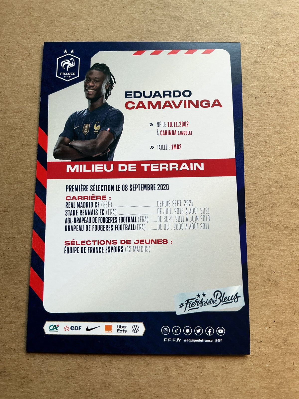 Eduardo Camavinga, France 🇫🇷 FIFA World Cup 2022 hand signed - Autographs-World