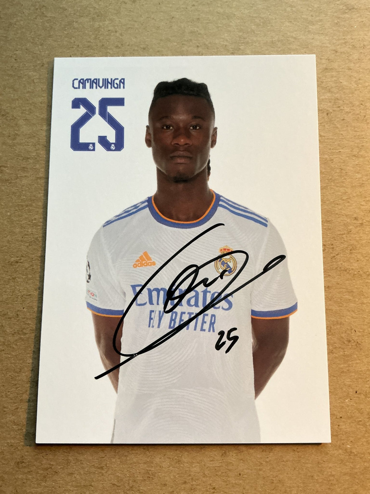 Eduardo Camavinga, France 🇫🇷 Real Madrid 2021/22 hand signed - Autographs-World