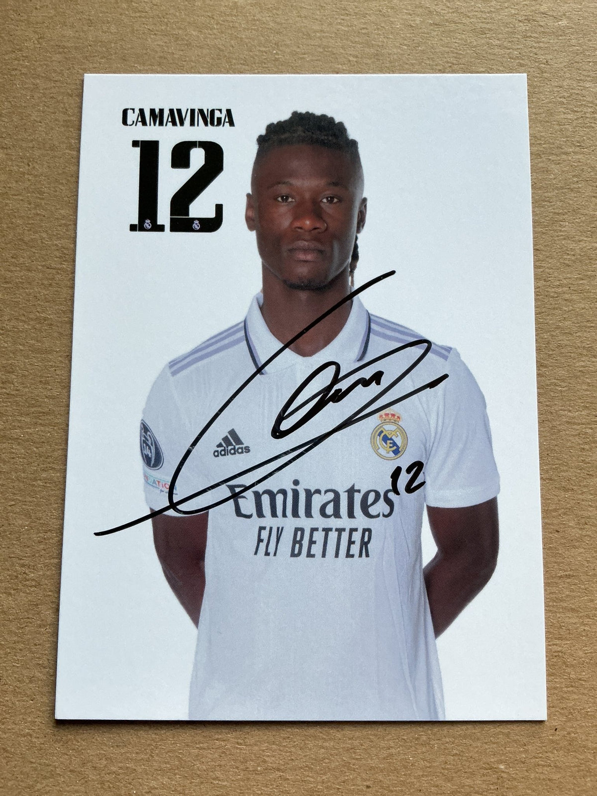 Eduardo Camavinga, France 🇫🇷 Real Madrid 2022/23 hand signed - Autographs-World