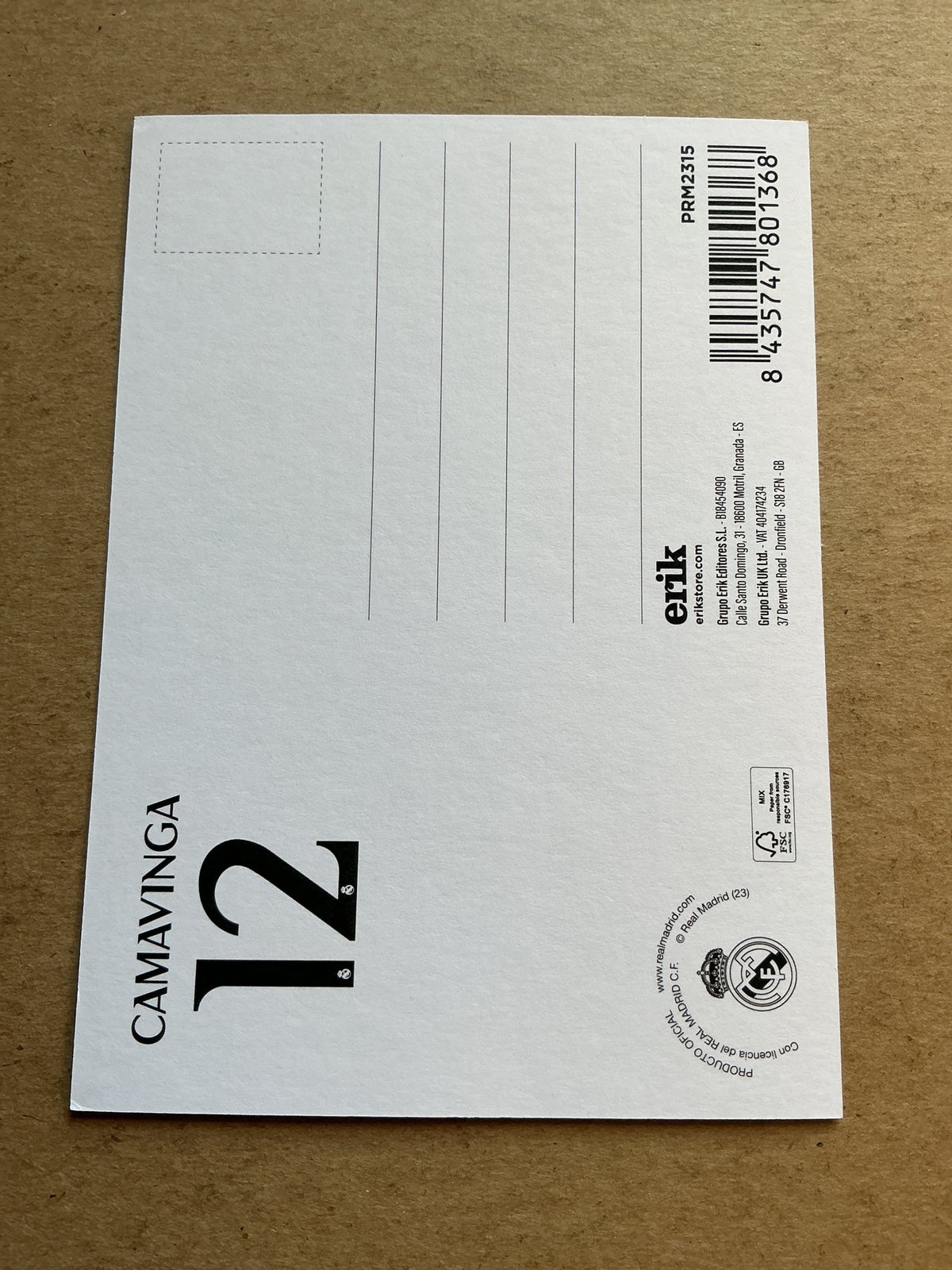 Eduardo Camavinga, France 🇫🇷 Real Madrid 2023/24 hand signed - Autographs-World