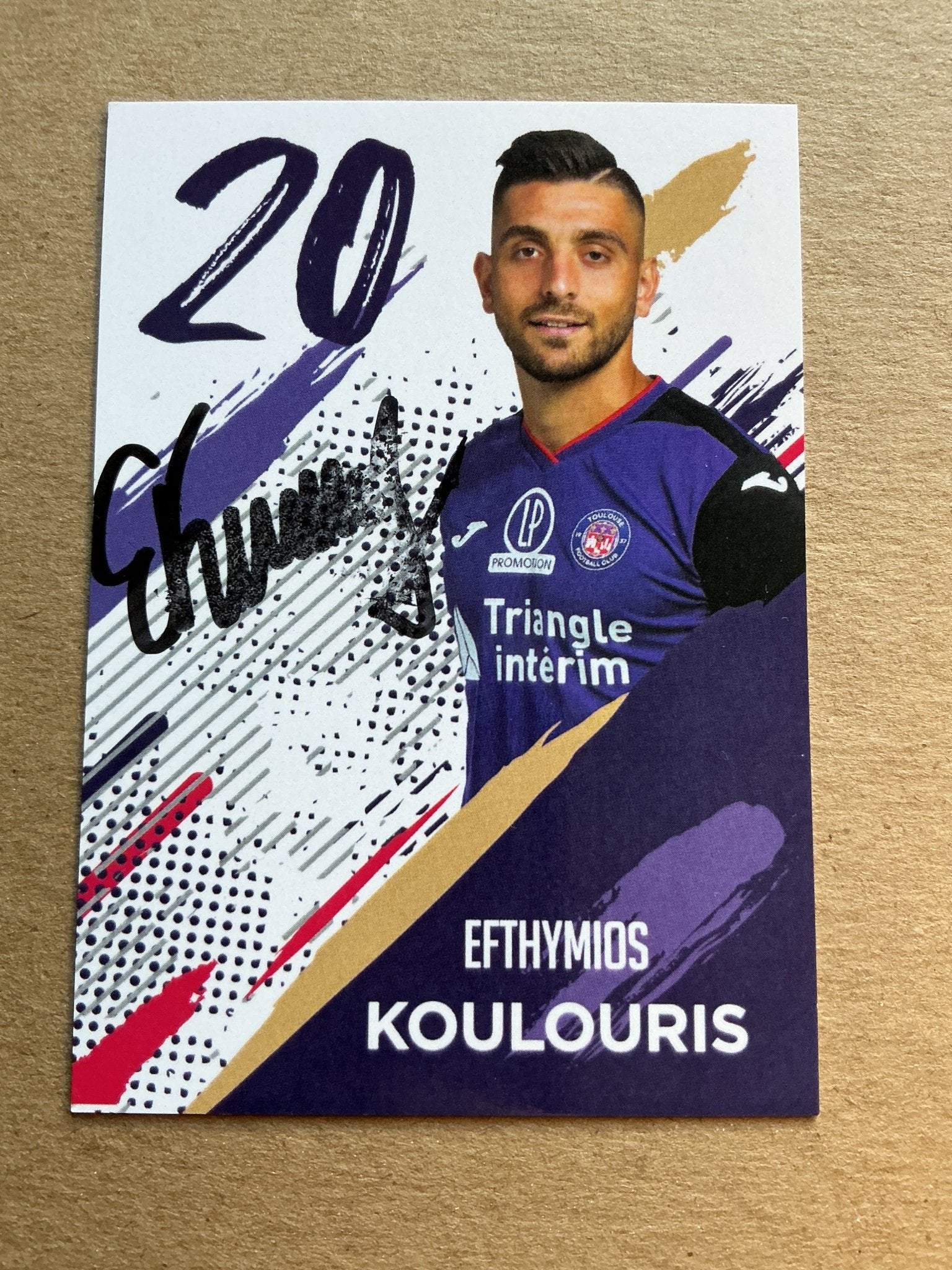 Efthymios Koulouris, Greece 🇬🇷 FC Toulouse 2019/20 hand signed - Autographs-World