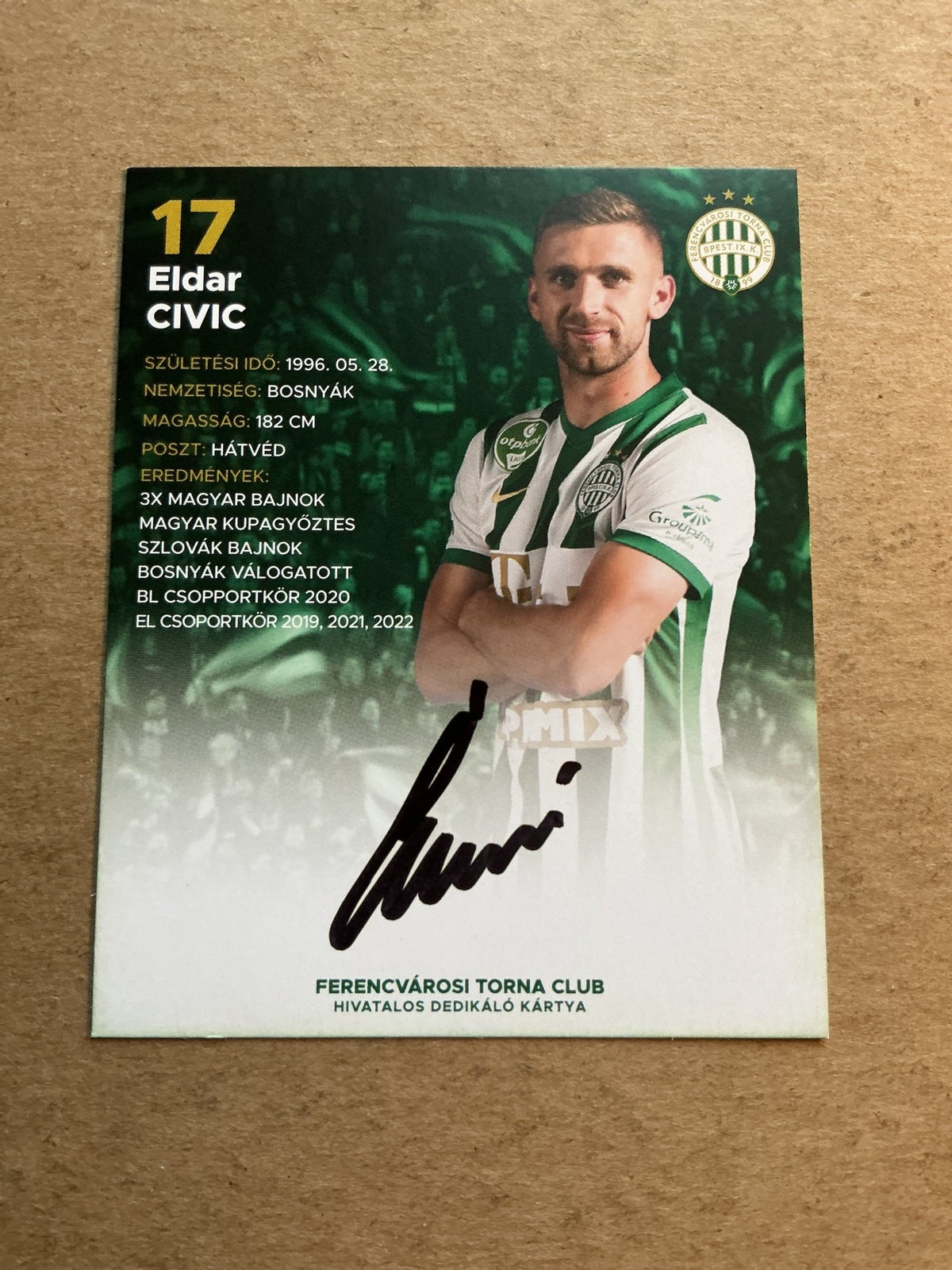 Eldar Civic, Bosnia 🇧🇦 Ferencváros 2022/23 hand signed - Autographs-World